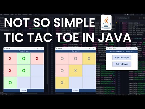 TicTacToe Game using  Vanilla JAVA (PvP and Bot vs Player)