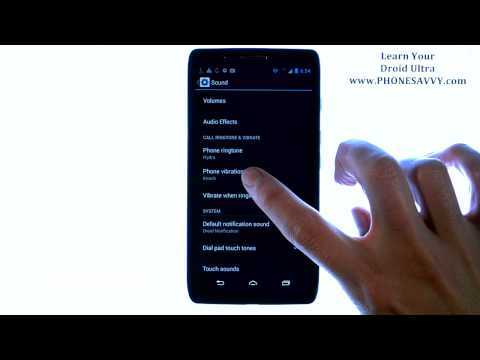 Motorola Droid Ultra - How Do I Change Vibration Pattern
