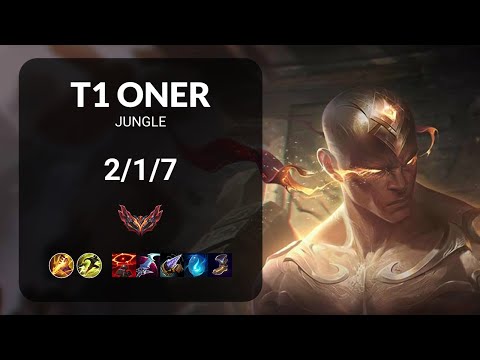 T1 Oner Lee Sin vs Nocturne JUNGLE - KR GRANDMASTER Patch 15.9