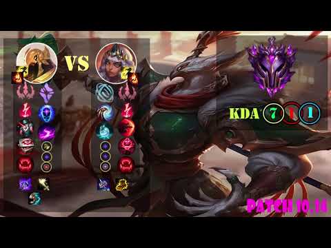 AZIR vs QIYANA MID LANE - PATCH 10.14