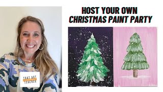 Host Your Own Christmas Paint Party | Simple Step-by-Step Tree Painting