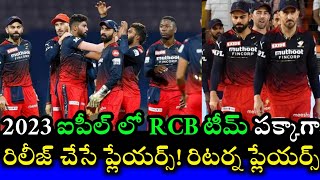 RCB 2023 IPL Release players and return players full list and details || Cricnewstelugu
