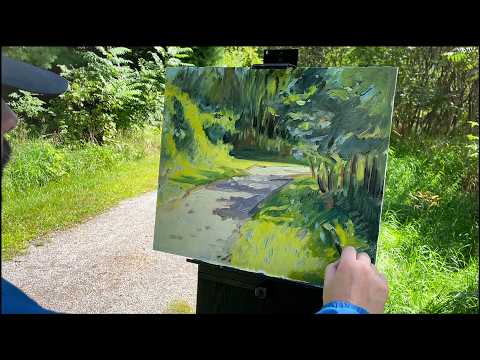 Plein Air Painting Summer Light at Bronte Creek Park in Oakville