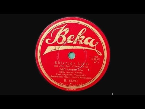 Solveigs Lied (Peer Gynt) - Edith Lorand Trio