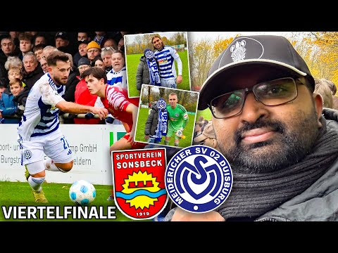 ZEBRAS STAND STEADY INTO THE SEMIFINALS! 🦓🤍💙 SV Sonsbeck - MSV Duisburg 🔥✅ | STADIUM VLOG 24