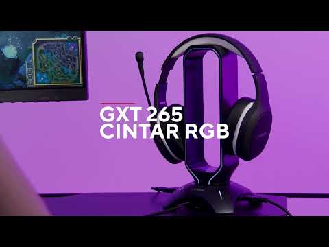 Ausinių stovas Trust GXT 265 Cintar RGB, 23647 video