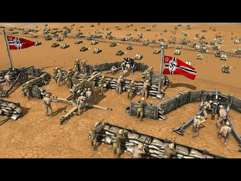 British Invasion of Afrika Korps HILL TRENCHES! - Call to Arms: Gates of Hell Battle Simulator