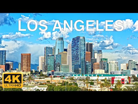 Los Angeles ,USA 4k 🇺🇸1 Hour Drone Aerial Relaxation Film ,Calming Music,Stunning and Relaxing Views