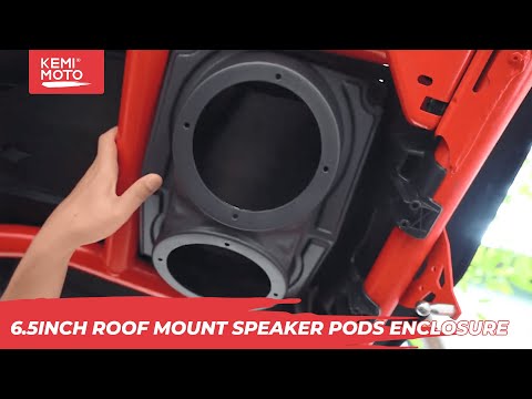 How to install 6.5inch Overhead Roof Mount Speaker Pods Enclosure For Polaris RZR/ATV/UTV | Kemimoto