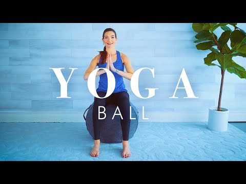 Yoga Stability Ball Workout // Gentle Seated Toning Exercises for Seniors & Beginners