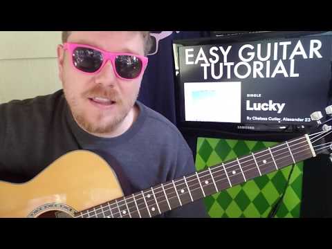 How To Play Lucky - Chelsea Cutler, Alexander 23 // guitar tutorial beginner lesson tabs chords
