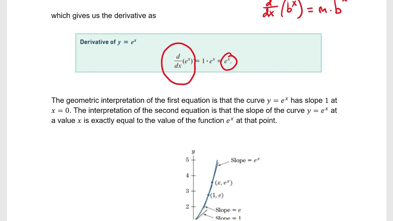 Chapter 4.2 - The Exponential Function e^x