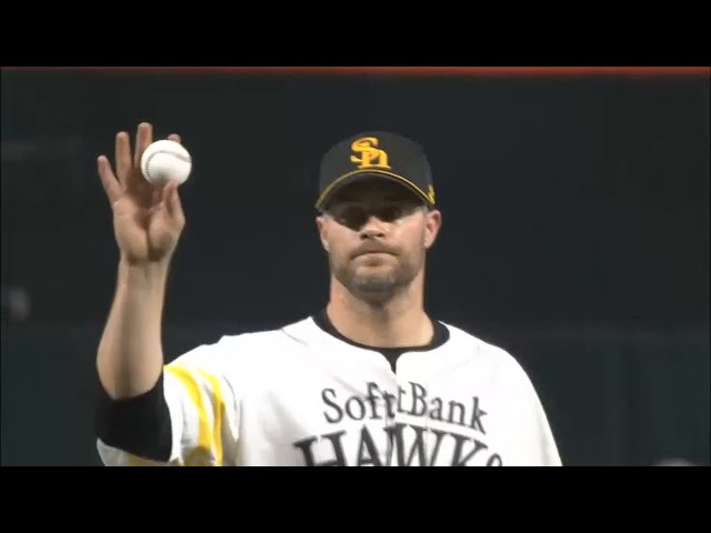 【5回表】悔いの残る1球… ホークス・スタンリッジ スワローズ・中村に軽打され失点 2015/5/30 H-S