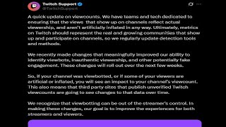 Twitch Finally Addressing A Big Problem
