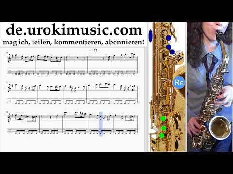 Saxophonunterricht (Alt) Greensleeves Noten Lernen Teil#2 um-b995