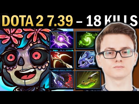 Muerta Gameplay Miracle with 18 Kills and Moon Shard - Dota 7.39