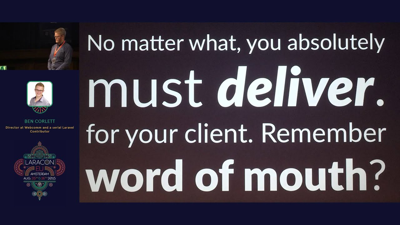 So You Can Code... Now What? - Ben Corlett - Laracon EU 2015