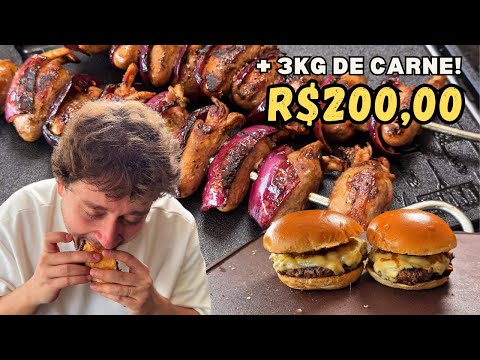 BBQ for 5 people (R$200) | from R$100 to R$1,000 + 3kg of meat
