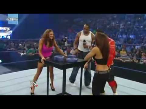 WWE Smackdown: Layla vs. Eve Torres, 8th May 2009 (Arm Wrestling Contest)
