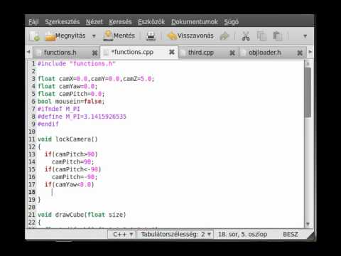 OpenGL (SDL,C++) tutorial 14 - simple 3D FPS camera (part 1)