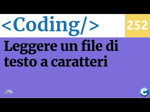 Leggere un file di testo, carattere per carattere, in C - Video 252 del corso di Coding