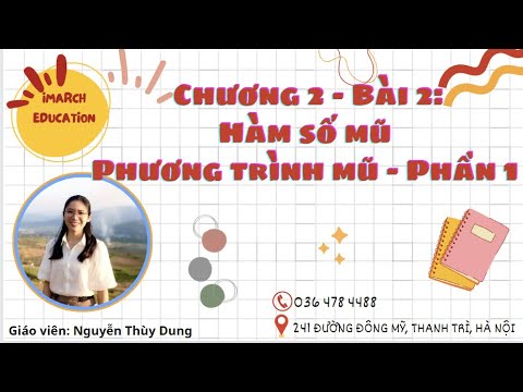 Toán 12 - Chương 2 - Bài 2: Hàm số mũ .Phương trình mũ.