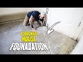 Floor Demo + OUR FOUNDATION IS CRACKED! || Concrete Slab House (Ep.2)