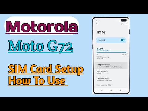 Motorola Moto G72 || How To Use SIM Card Setup