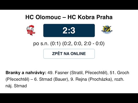 PlayOut-6.kolo HC Olomouc - HC Kobra Praha