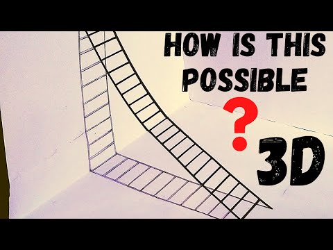 How to draw a 3D Ladder- Trick art for Kids | DIY