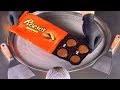 ASMR Reese S Rounds Chocolate Cookies Ice Cream Rolls Oddly Satisfying Chopping Spreading ASMR
