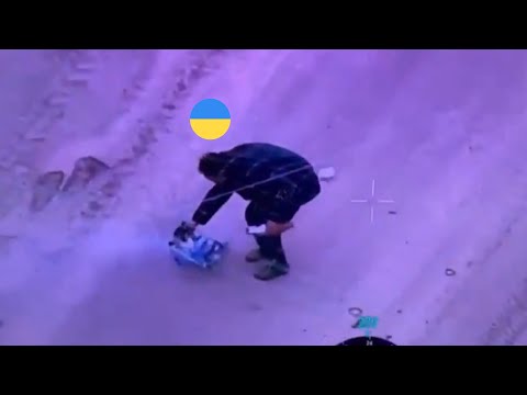 Shocking Moment: Ukrainian Civilians Disable Russian Fiber Optic Drone with Bare Hands