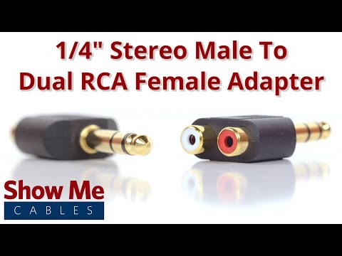 1/4 Inch Stereo Male To Dual RCA Female Adapter #964