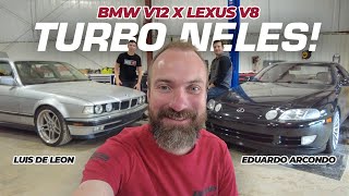 Batalha dos TURBOS #1: BMW 750 V12 do Luís de Leon vs Lexus SC V8 do Arcondo! +SUPRA #TUDOKIDA