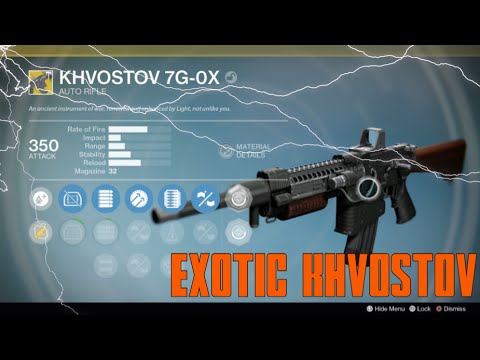 How to Get The Exotic Khvostov 7G-0X : Destiny Rise of Iron