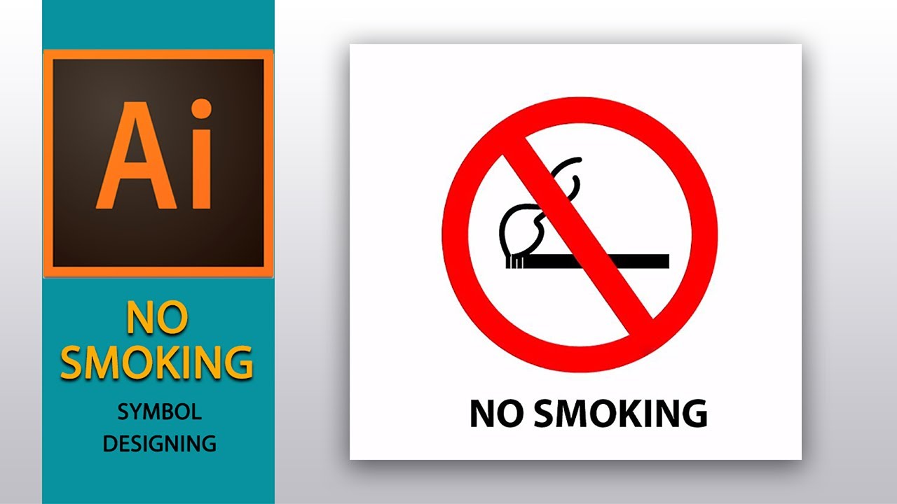 How to Design a No Smoking vector Sign / Symbol in Adobe Illustrator
