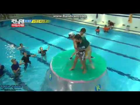 130908 Myungsoo's Strength! Throws Jongkook into the water