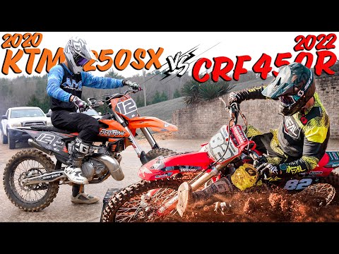 2022 CRF450R vs 2020 KTM250SX at a SICK Sand Track!