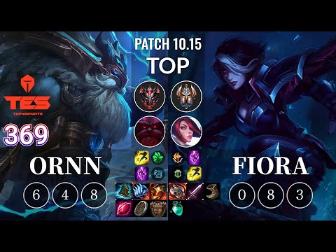 TES 369 Ornn vs Fiora Top - KR Patch 10.15