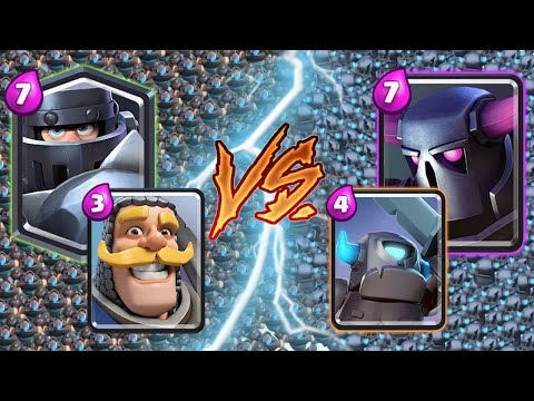PEKKA + MINI PEKKA VS MEGA KNIGHT + KNIGHT - CLASH ROYALE BATTLE #202