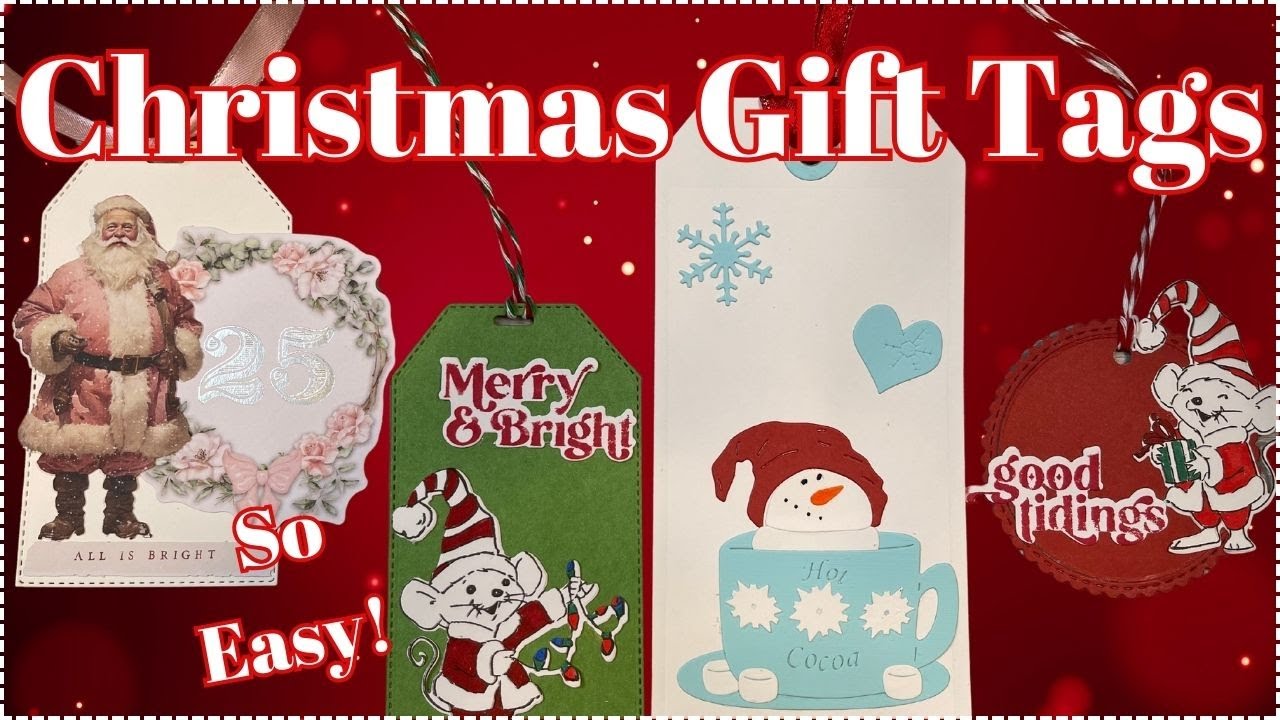 EASY CHRISTMAS GIFT TAGS so ADORABLE!