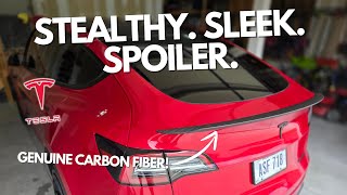 Carbon Fiber Spoiler Install – Must-Have Mod for Model Y!