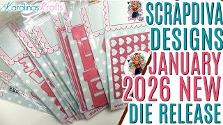 NEW Scrap Diva Designs Release JANUARY 2026, Paper Craft Dies ft NEW Valentine Dies & Craft Fair Die