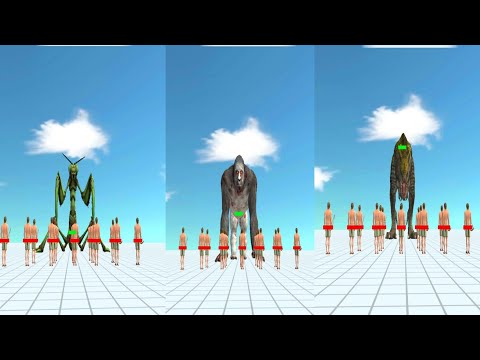 Archer warriors VS Mantis,Goro and T-rex | arbs