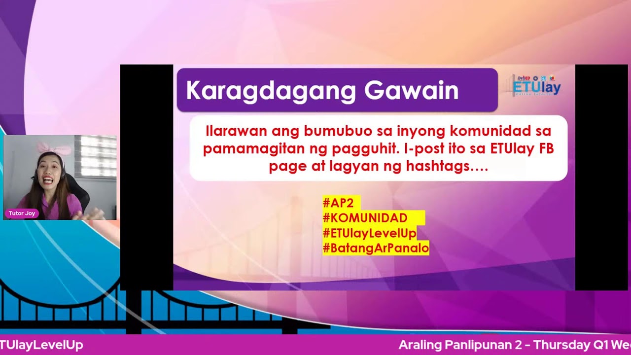 Araling Panlipunan 2  - Thursday Q1 Week 4 #ETUlayLevelUp