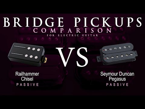 Railhammer CHISEL vs Seymour Duncan PEGASUS - Passive Bridge Guitar Pickup Comparison Tone Demo