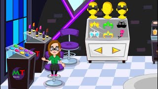 My Town - Beauty Contest Party making up and wearing masks