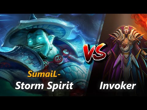 How to Storm Spirit mid vs Invoker (feat. SumaiL-) | First 10 minutes