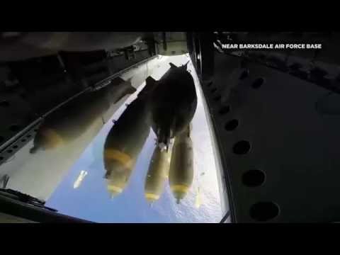 Here's What a B-52 Bombing Run Looks Like