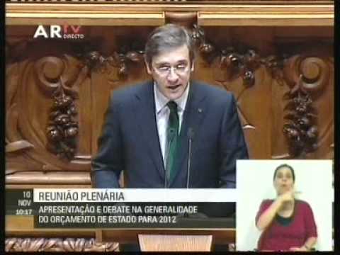 Primeiro-Ministro: debate na generalidade do Orçamento de Estado 2012, AR, 10 Novembro 2011